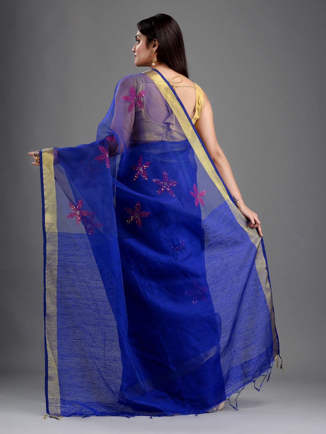 SAJASAJO SILK AND MATKA BENGAL HANDLOOM JAMDANI SAREE