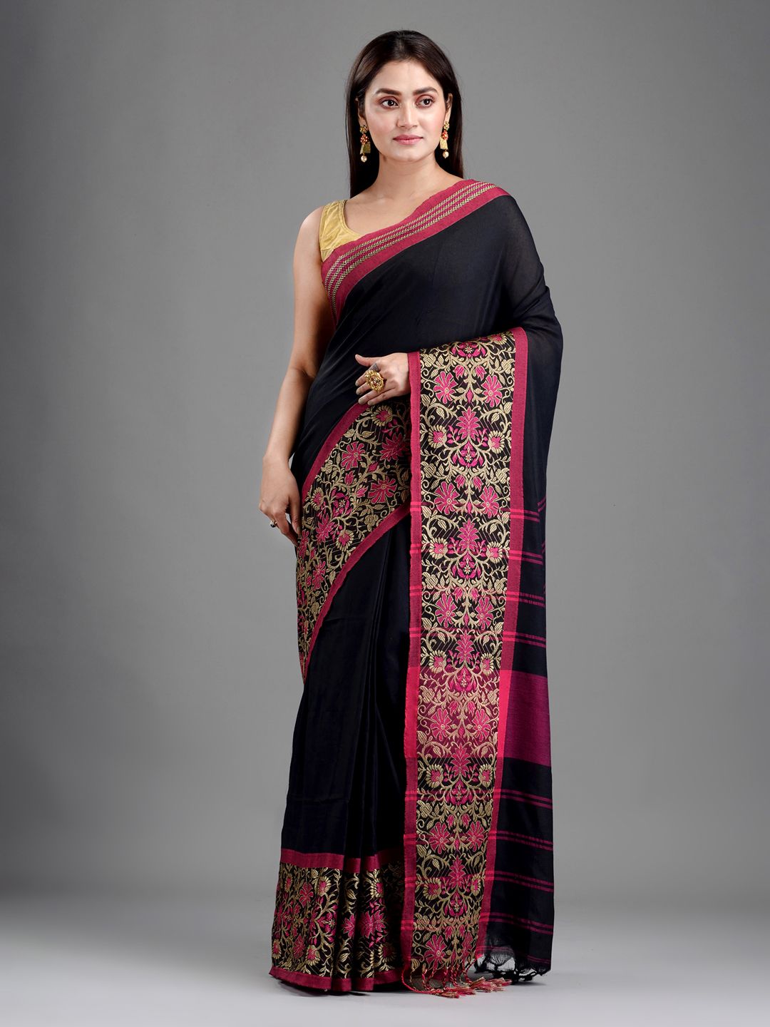 SAJASAJO PURE COTTON BENGAL HANDLOOM BEGUMPURI SAREE