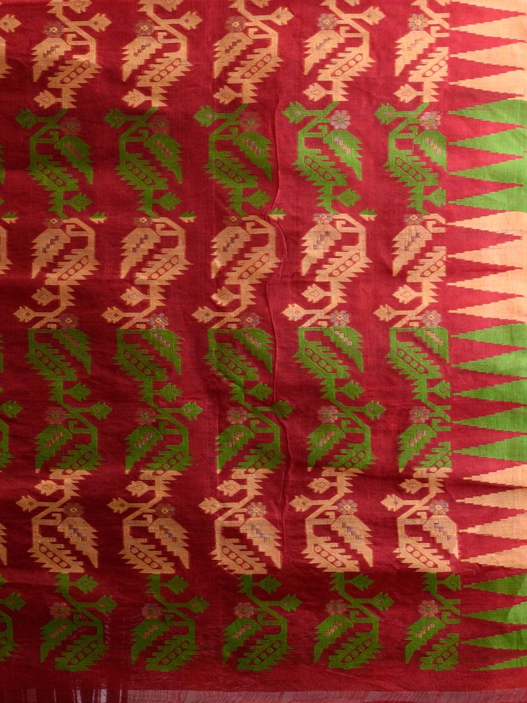SAJASAJO SILK COTTON BENGAL HANDLOOM JAMDANI SAREE