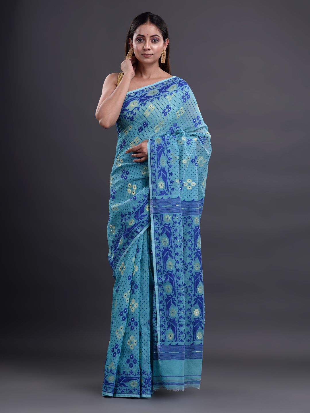 BENGAL HAND WOVEN SOFT JAMDANI SAREE