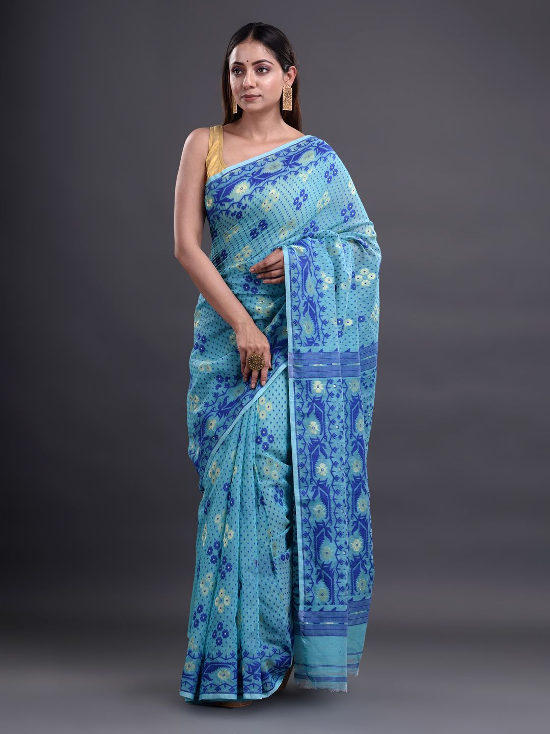 BENGAL HAND WOVEN SOFT JAMDANI SAREE