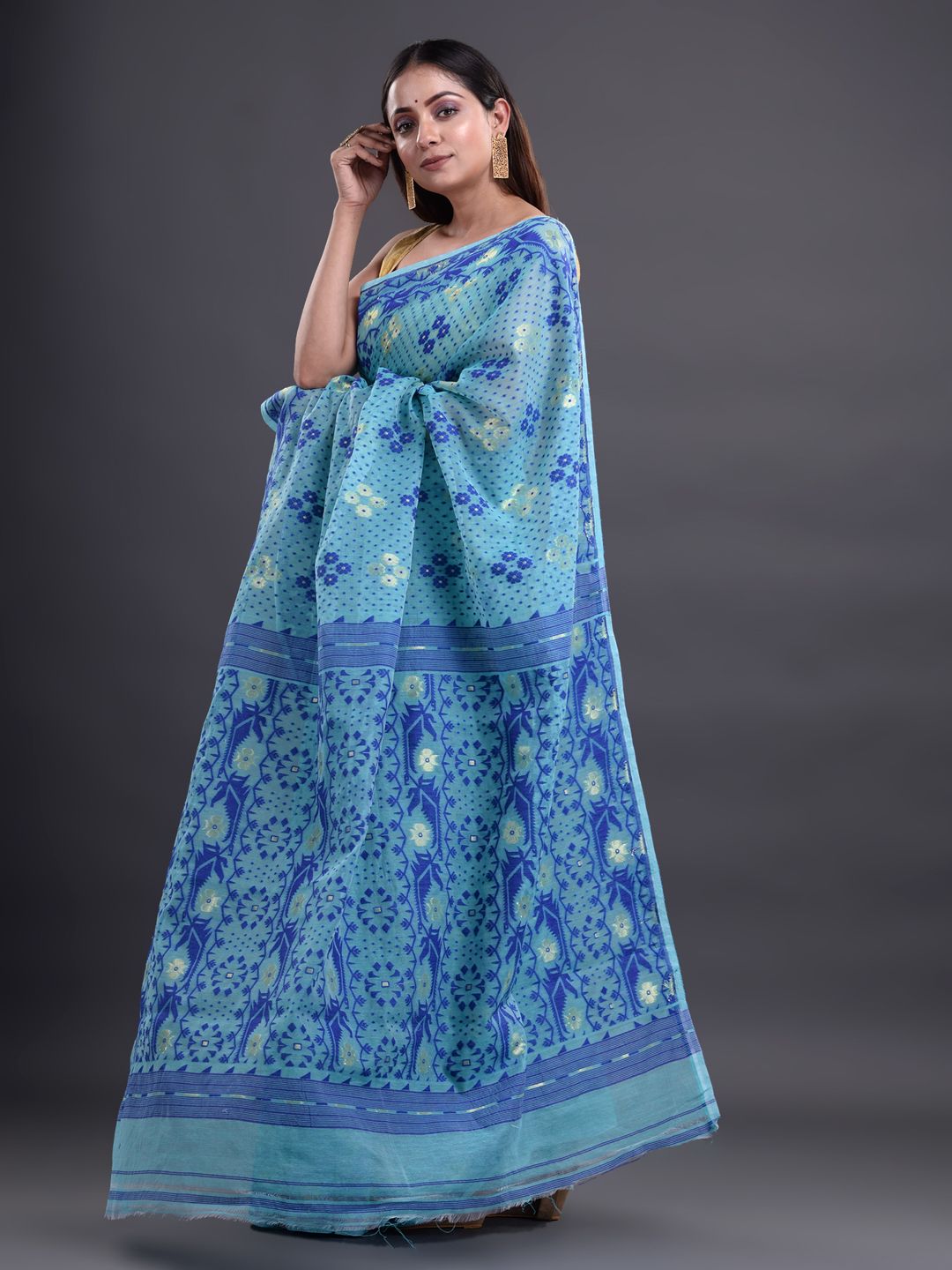 BENGAL HAND WOVEN SOFT JAMDANI SAREE