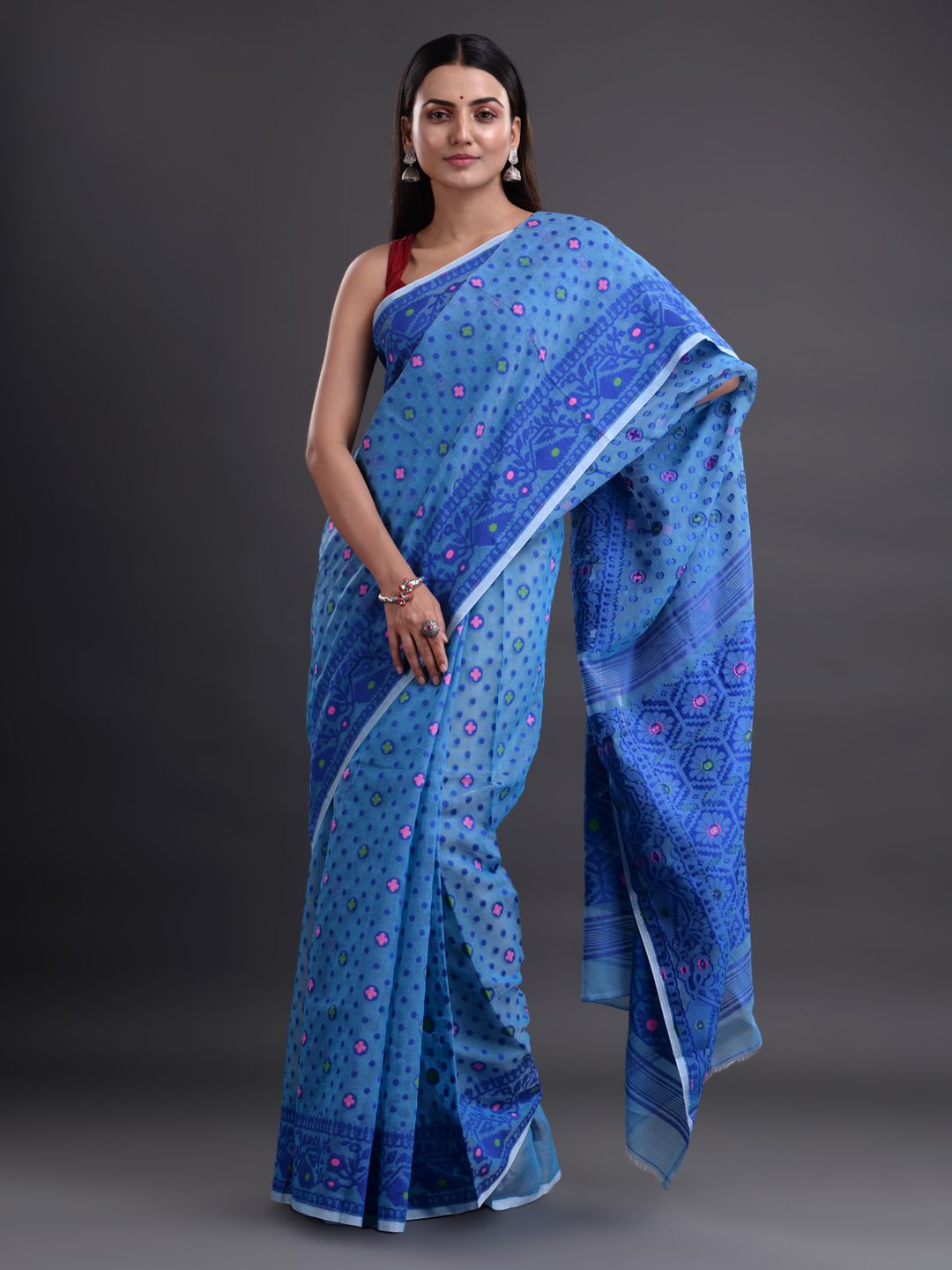 BENGAL HAND WOVEN SOFT JAMDANI SAREE