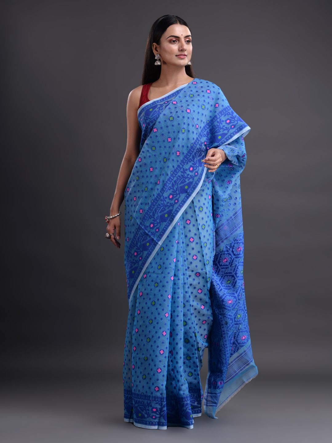 BENGAL HAND WOVEN SOFT JAMDANI SAREE