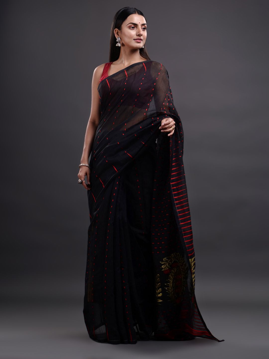 BENGAL HAND WOVEN SOFT JAMDANI SAREE