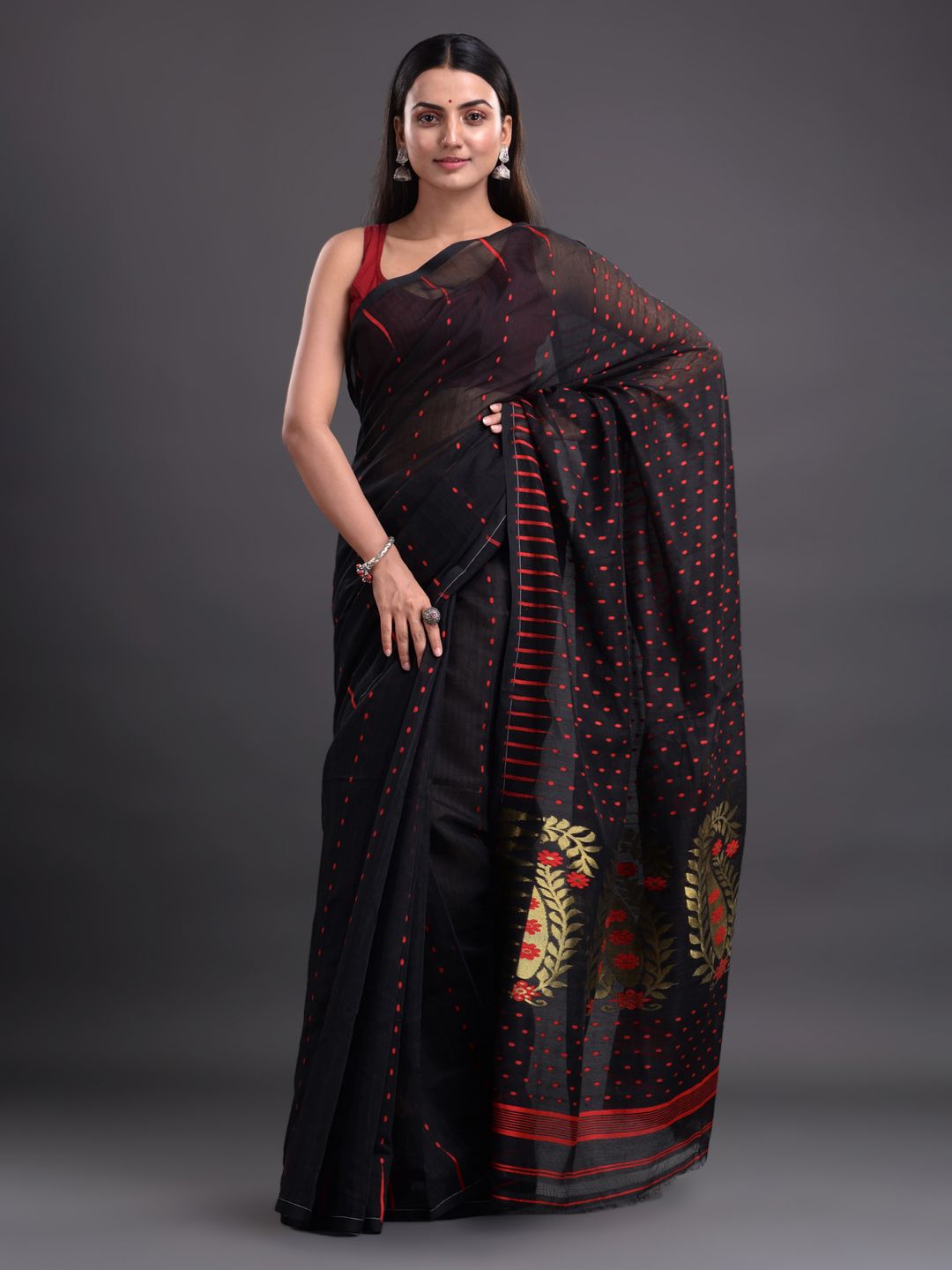 BENGAL HAND WOVEN SOFT JAMDANI SAREE