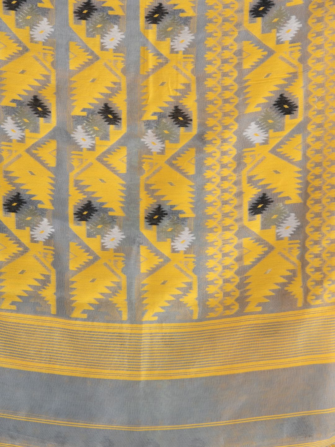 Silk Cotton  buti work  Jamdani Saree
