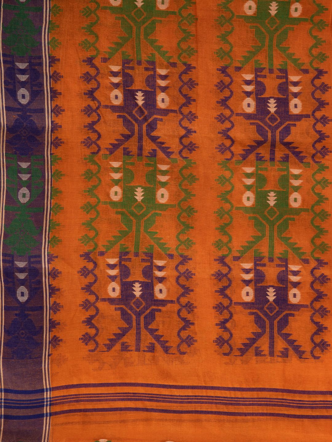 Pure Cotton Dhakai buti jamdani work Saree
