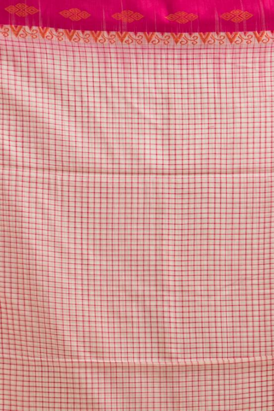 Beige  Pure Soft  Cotton Dhakai Buti Handloom Saree