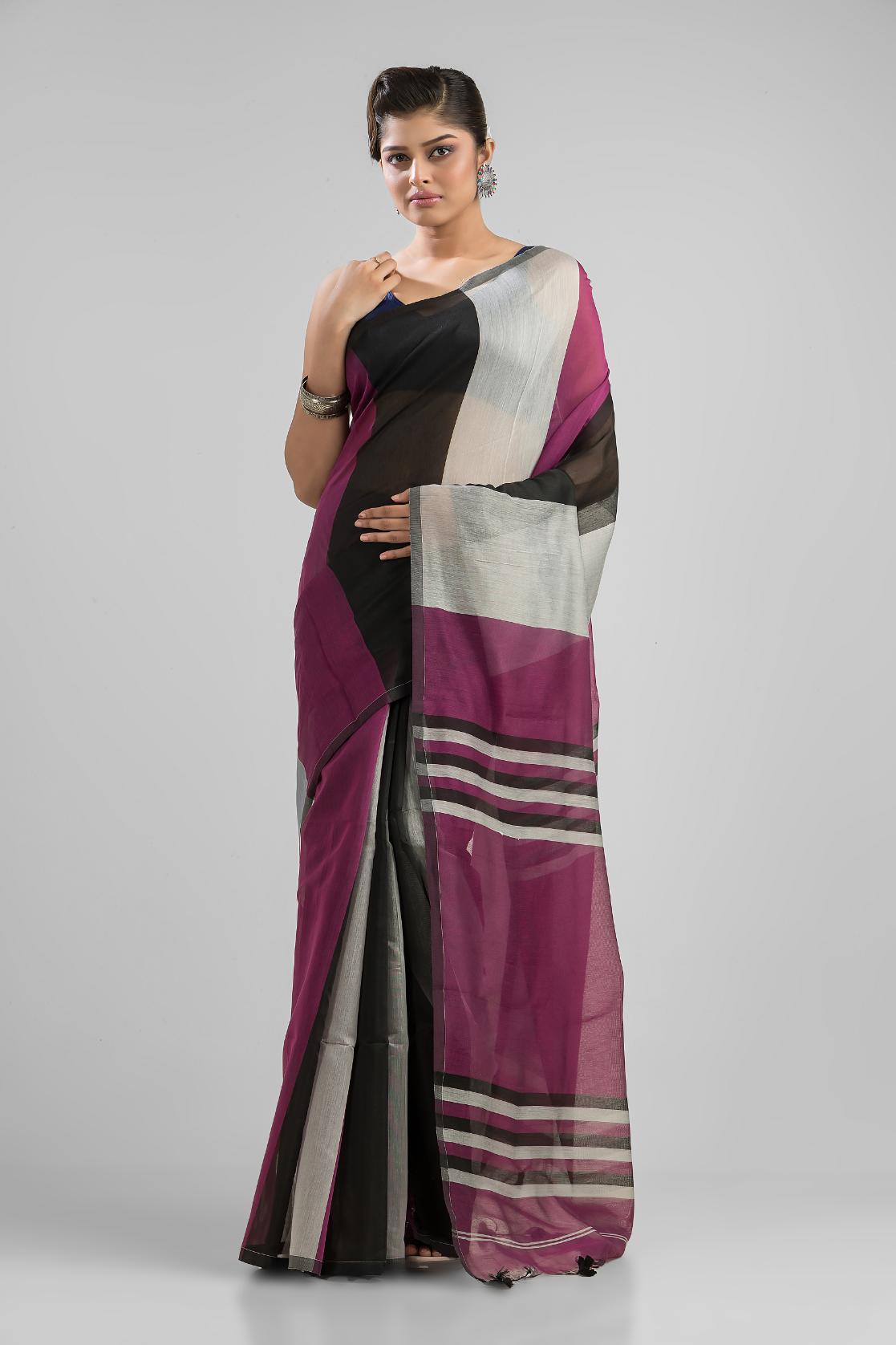 Art Silk and Cotton Handloom Saree