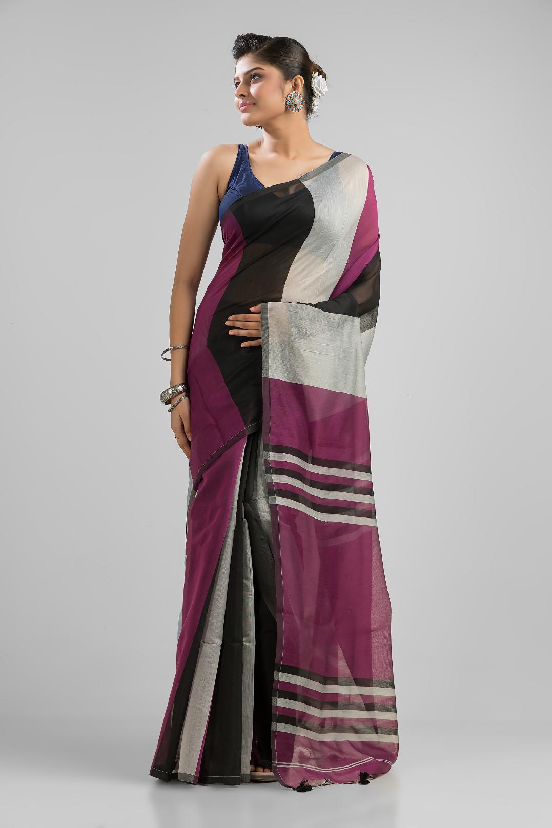 Art Silk and Cotton Handloom Saree