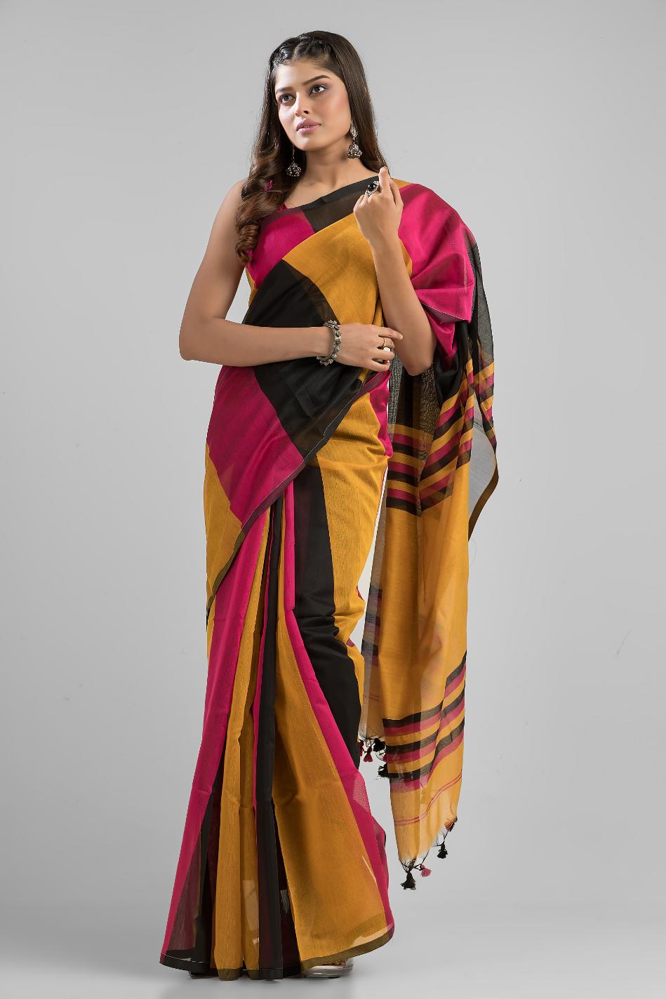Art Silk and Cotton Handloom Saree