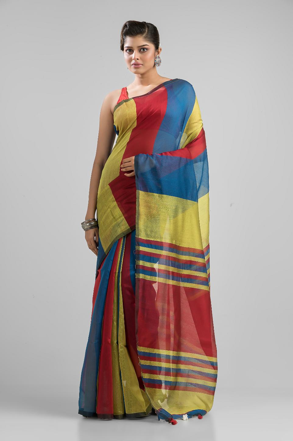 Art Silk and Cotton Handloom Saree