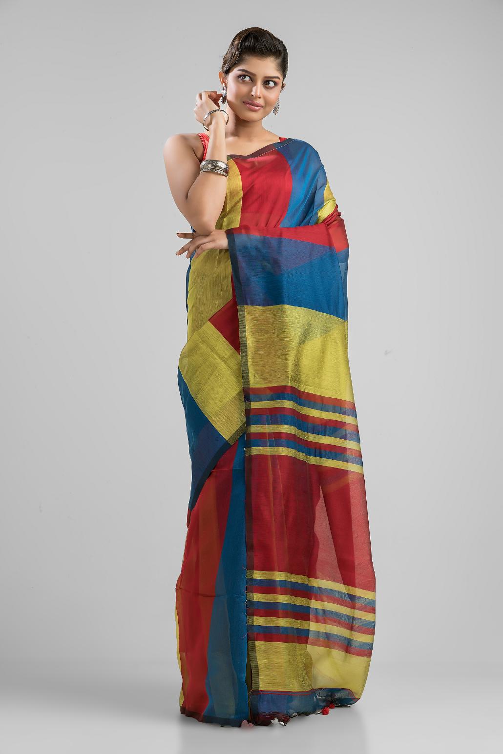 Art Silk and Cotton Handloom Saree