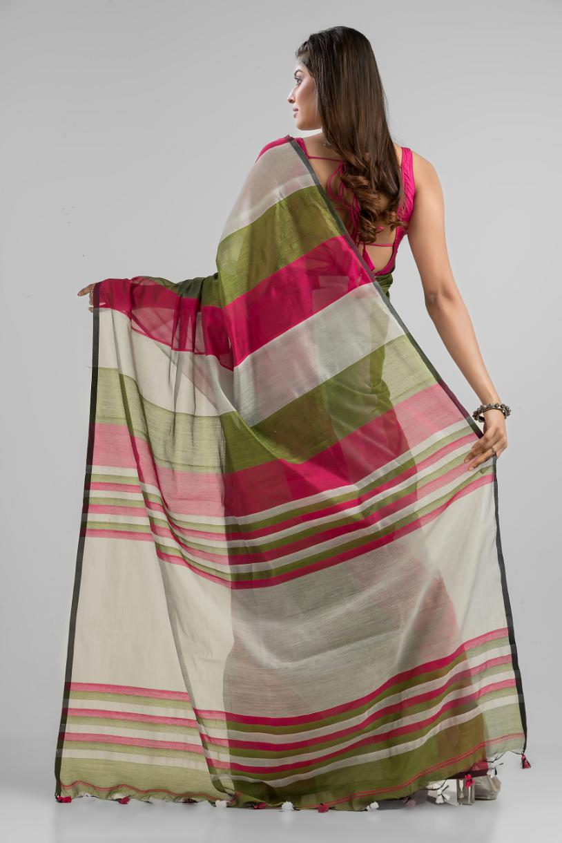 Art Silk and Cotton Handloom Saree