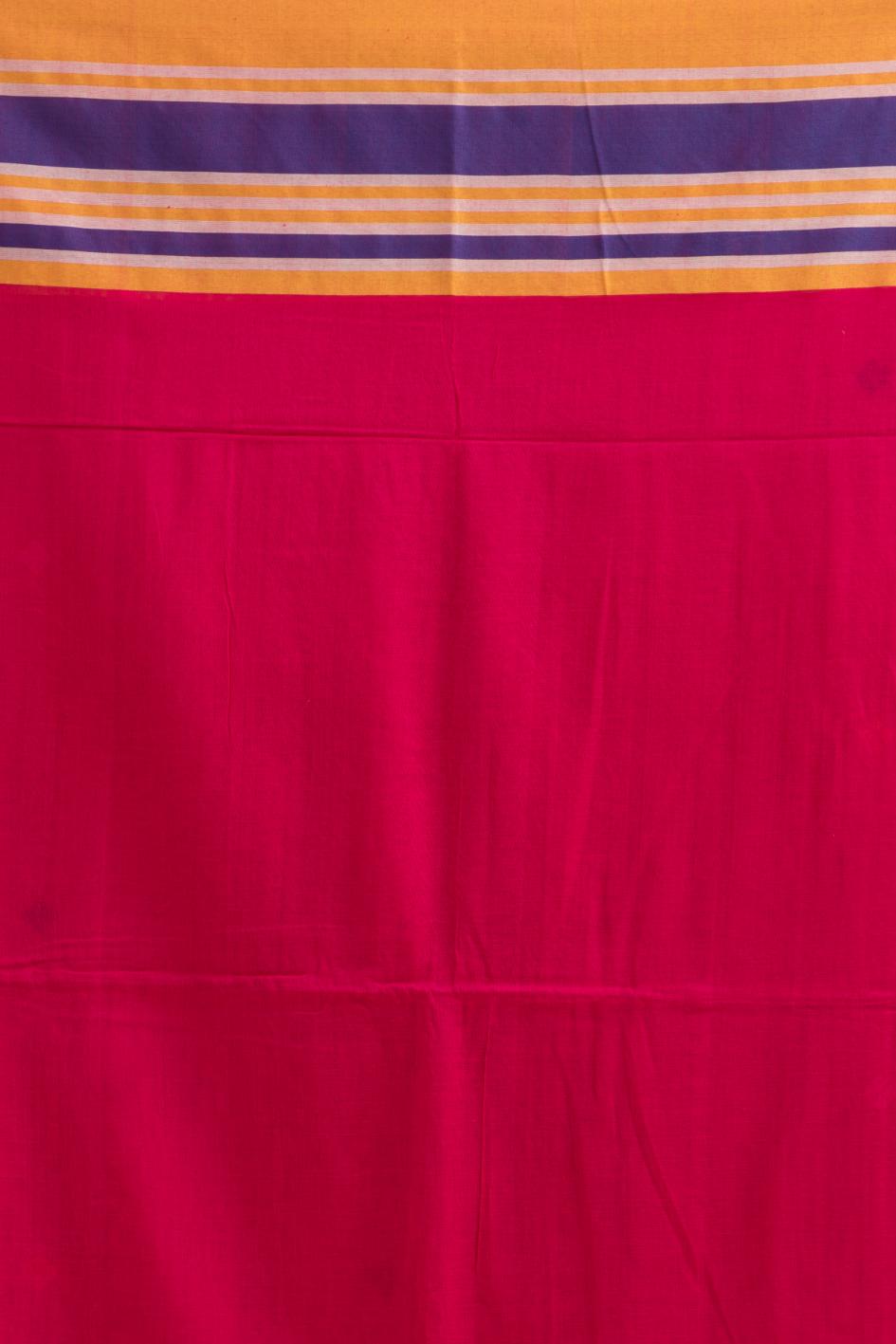 Pink Pure Cotton Dhakai Buti Handloom Saree