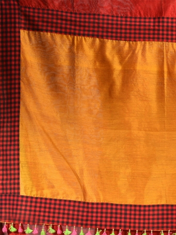 Maroon soft Cotton Hand woven saree 2