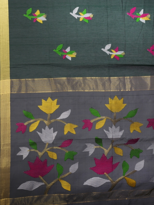 Silk Cotton Hand Woven Designer Saree 2