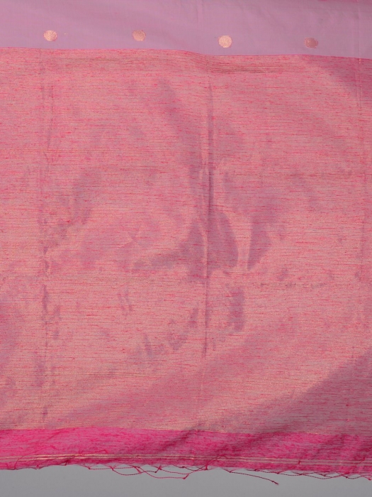 Pink Hand Woven Matka Silk Saree 2