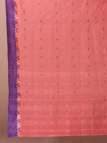 Candy Red Tangail Saree With Floral Designs 2