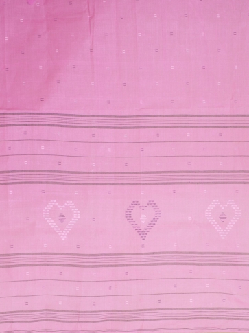 Taffy Pink Pure Cotton Saree With Woven Designs 2