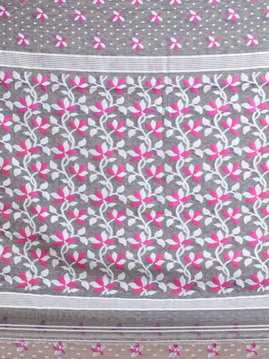 Anchor Grey Jamdani Saree With Woven Designs 2