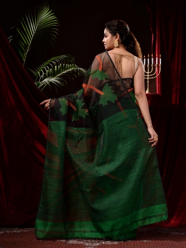 Multi Blended Matka Silk Handwoven Jamdani Work Saree 2
