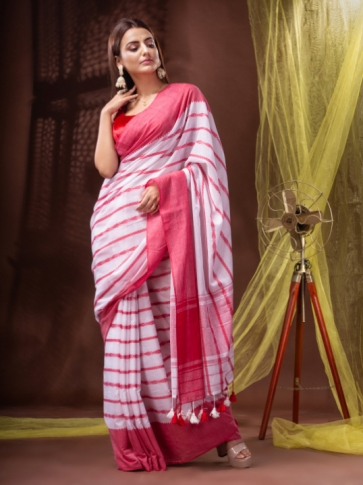 Pure Cotton Bengal Handloom  Soft  begampuri Saree 0