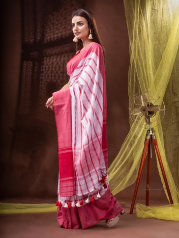 Pure Cotton Bengal Handloom  Soft  begampuri Saree 1