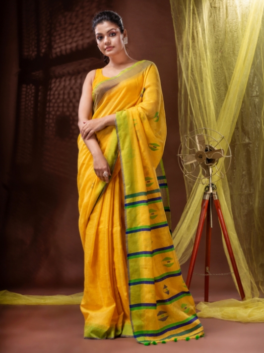 Blended Cotton Tissue Bengal Handloom Saree