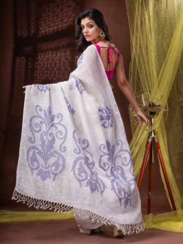 Pure Linen Bengal Handloom Saree 2