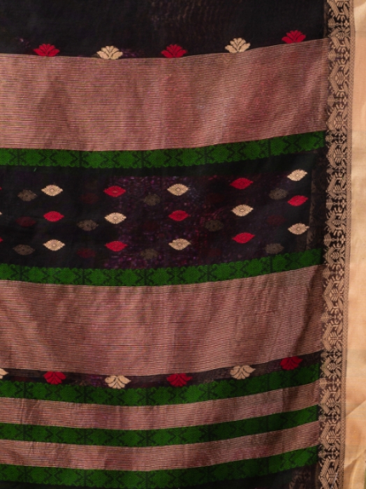 Silk Cotton Bengal Handloom Jamdani Work Saree 2