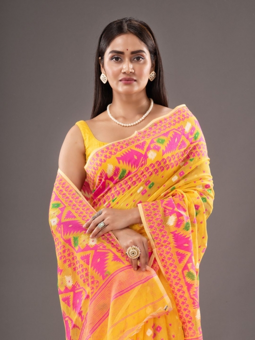 Silk Cotton  buti work  Jamdani Saree 2
