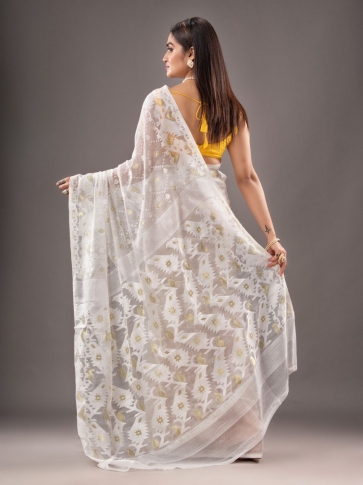 Silk Cotton  buti work  Jamdani Saree 2