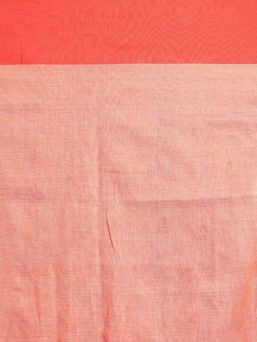 Pale Pink hand woven Pure Cotton Saree With Woven Border 2