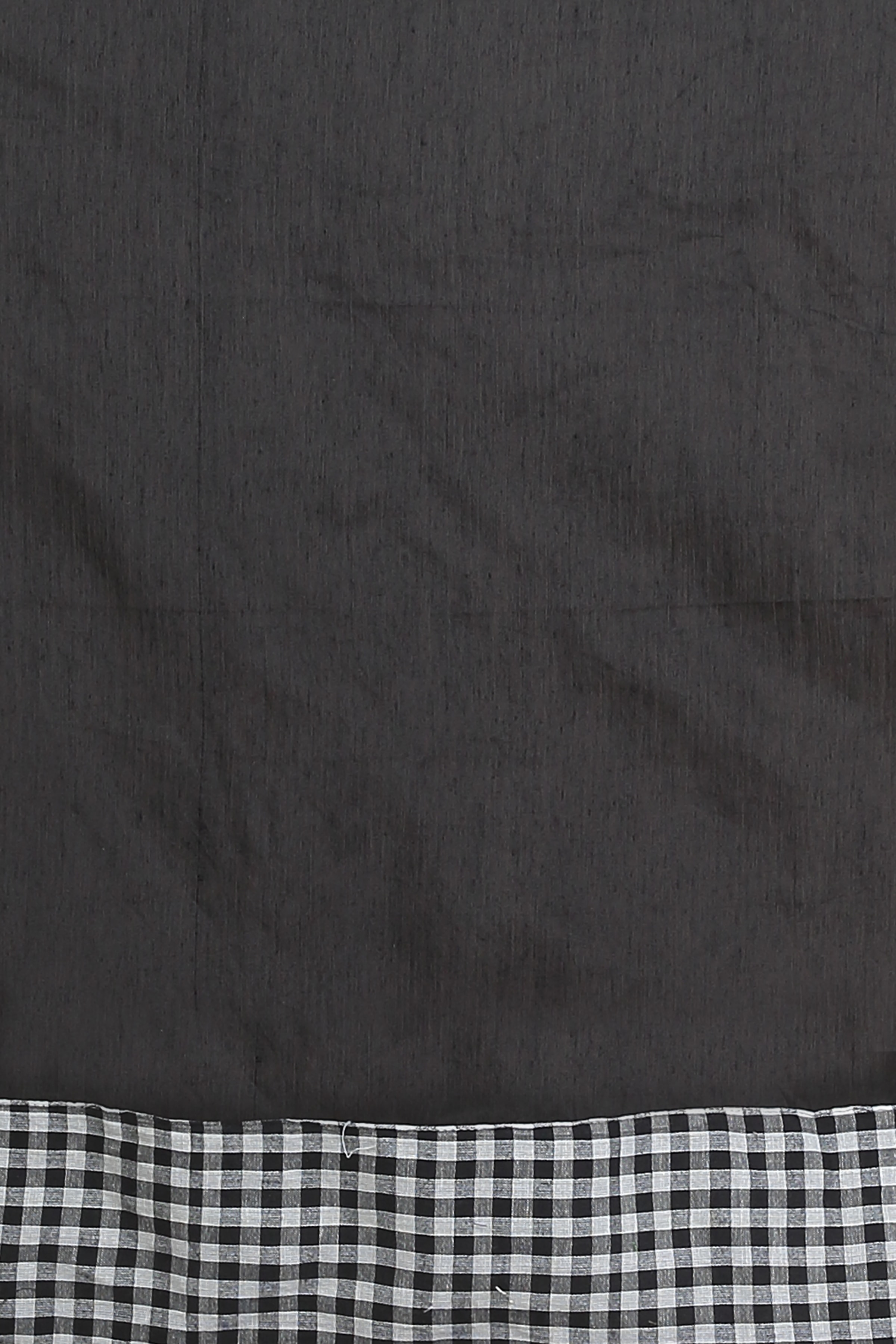 Mustered and Black Blended Cotton Saree 2